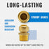 SUNGATOR 1/2 Inch x 3/4 Inch MNPT Adapter, No Lead Brass Push-to-Connect Plumbing Fittings to Connect PEX, Copper, CPVC, With A Disconnect Clip an...