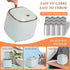 Mini Countertop Trash Can with 12 Rolls of Trash Bags, Desk Trash Can Tiny Trash Can with Press Type Lid, Desktop Trash Can Applicable for Bathroo...