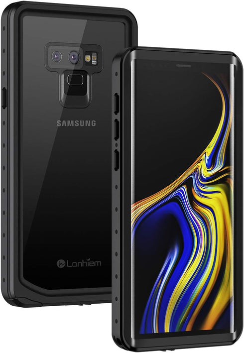 Lanhiem for Galaxy Note 9 Phone Case, IP68 Waterproof Dustproof Shockproof Case with Built-in Screen Protector, Full Body Underwater Protective Cl...