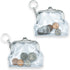 Holographic Coin Purse, Kiss-lock Clasp Iridescent Jelly Wallet (Transparent (2 Pack))...