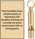 Brass Whistles 4 Pack, Emergency Survival Whistles Loud Safety Whistles for Adults, Self-Defense Whistle for Outdoor Activities, Distress Signal, ...