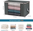 Large Storage Bags, 4 Pack Clothes Storage Bins Foldable Closet Organizers Storage Containers with Durable Handles Thick Fabric for Blanket Comfor...