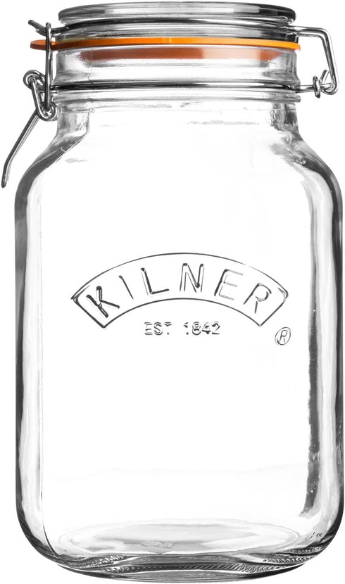 Kilner Swing Top Square Glass Jar | 1.5L...