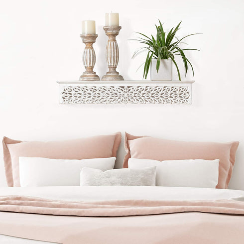 Fetco Habitat Fetco Gaudin White 30-in. Decorative Shelf...