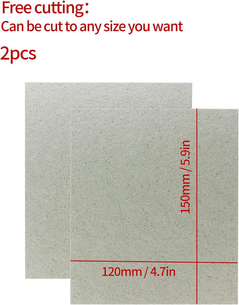 2 PCS Waveguide Cover, Universal Mica Sheet for Microwave Oven, Free Cutting According to The Required Size, 150X120mm,...