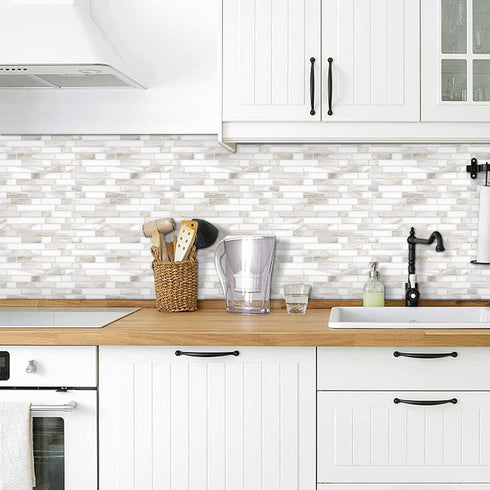 STICKGOO Thicker Design Peel and Stick Tile Backsplash, 12”×12”Stick on Backsplash for Kitchen, Self Adhesive Tile for Kitchen Backsplash and Bath...