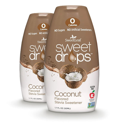 SweetLeaf Sweet Drops Coconut Stevia Liquid Sweetener - Flavor Foods, Keto Coffee with Sugar Free, Zero Calorie, Non-Glycemic Response SweetLeaf S...