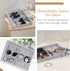 Bracelets Organizer Jewelry Tray, 12 Grids Velvet Tray Storage for Watches Rings Earrings, Stackable Jewelry Drawer Organizer Showcase Display Tra...