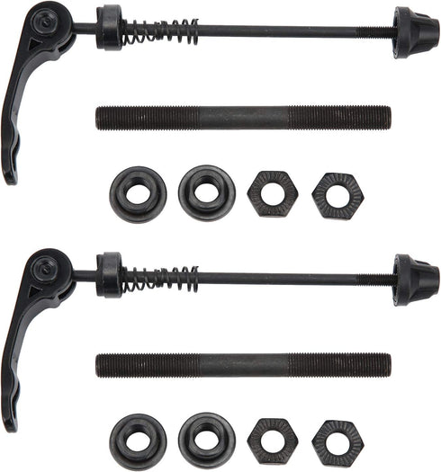 2 Pairs Quick Release Skewers, Aluminum Alloy Mountain Bike Axle Wheel Hub Fit Front and Rear Clip Bolt Lever Axle Bicycle Front Axle Hollow Hub A...