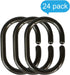 Qulable 24 pcs Shower Curtain Rings Plastic Shower Curtain Hooks C-Shaped Rings Hook Hanger Bath Drape Loop Clip Glide Bathroom Shower Window Rod ...