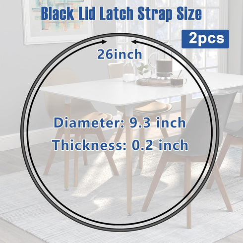 Black Lid Latch Strap Rubber Band 6,7,8 Quart for Hamilton Beach Crock Pot Slow Cooker Sturdy material 2 Pcs...