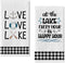Seliem Live Love Lake House Kitchen Dish Towel Set of 2, Black White Buffalo Plaid Check Anchor Paddle Tea Bar Hand Drying Cloth, Spring Summer Fa...
