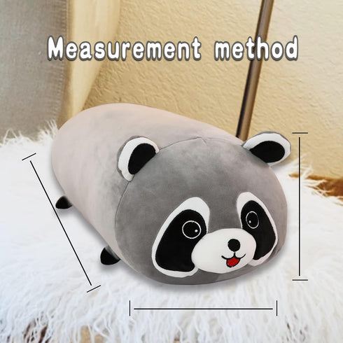Cute Raccoon Plush Pillow, Raccoon Stuffed Animals, Soft Kawaii Plushies Cuddle Pillow, Cute Plushies Birthday Gifts for Kids (Raccoon,19 inch)...