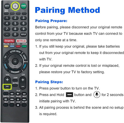 Voice Remote Control Replacement fit for Sony Smart TV XBR-49X700D XBR-55X700D XBR-65X750D XBR65X850E XBR75X850E XBR49X800E XBR55X800E XBR55X806E ...