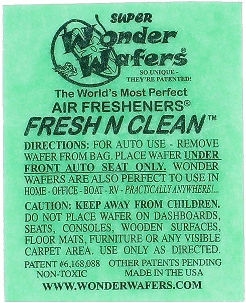 Wonder Wafers 25 CT Individually Wrapped Fresh & Clean Air Fresheners...
