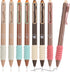 Gel Pens,8Pcs Black Ink Cute Pens 0.5mm,Retractable Aesthetic Ballpoint Fine Point Smooth Writing Pens for Bible Journaling Note Taking,Office Sch...
