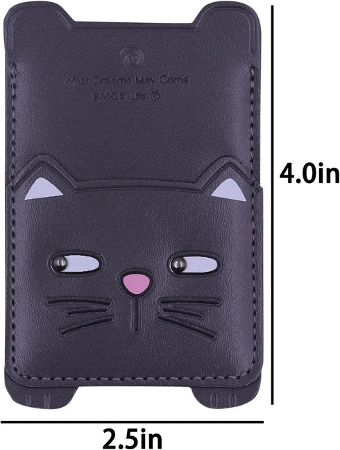 ZGMYC Cute Animals Phone Card Holder Sleeves, PU Leather Adhesive Stick On Wallet Phone Pocket Credit ID Case for All Smartphones...