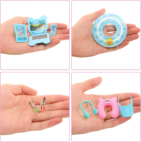 Miunana 36 PCS Boy Doll Travel Outfits for 4-6 Inch Doll Include 20 PCS Top and Pants for 5.3 Inch Boy Doll Clothes and Accessories with 14 PCS Do...