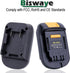 Biswaye Adapter Compatible with DeWalt 20V Max Tools, Compatible with Milwaukee M18 18V Battery to Replacement for DeWalt 20-Volt Battery, ML18DL ...