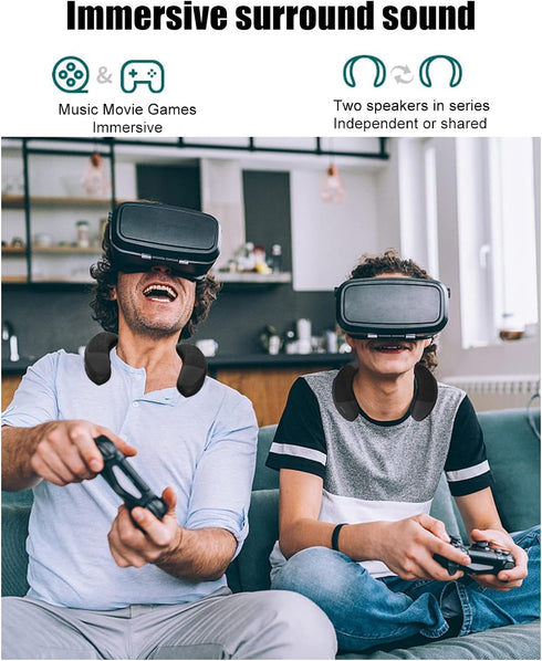 Yoidesu Neckband Portable Bluetooth Speakers, Bluetooth 5.3 Wearable Speaker, Hands Calling, 3D Stereo Surround Sound, Lightweight Outdoor Sound B...