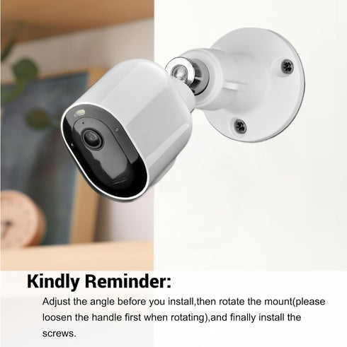 Adjustable Wall Mount for Arlo Pro/Pro 2,/Ultra/Pro 3/Pro 4/ Essential Spotlight Camera, Indoor/Outdoor Mounting Bracket for Your Surveillance Cam...
