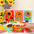 Motipuns 24 Sets Fall Sunflower Card Making Kits for Kids DIY Sunflower Craft Make Your Own Greeting Card Making Kit Flower Craft for Kids Fall Th...