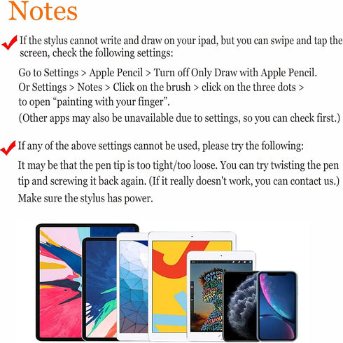 Active Stylus Pens for Touch Screens, Rechargeable Universal iPad Pencil, Pen for iPad/iOS/Android/iPad Air/Pro/Mini/iPhone/Samsung/Lenovo and Mor...