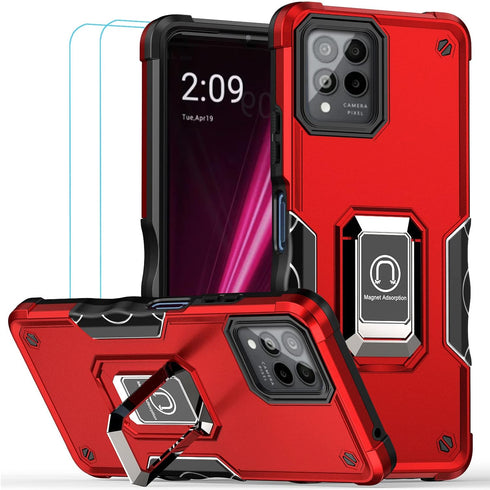Case for T-Mobile Revvl 6 Pro 5G Case Revvl 6X Pro 5G Case with Screen Protector Kickstand Holder Built-in Magnetic Car Mount Shockproof Camera Pr...