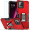 Case for T-Mobile Revvl 6 Pro 5G Case Revvl 6X Pro 5G Case with Screen Protector Kickstand Holder Built-in Magnetic Car Mount Shockproof Camera Pr...