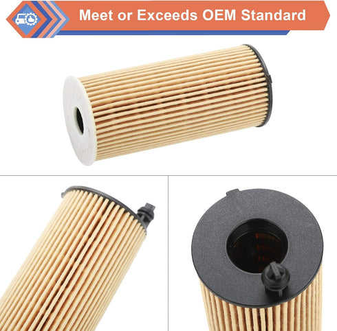 2 Pcs Oil Filter Compatible With 2016-2023 118i 230i 330i 430i 530i 740e X3 X4 Z4 GR Supra, Replace#HU6014Z, HU6014/1Z, 11428575211...