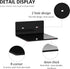 6 Inches Small Black Wall Shelves Set of 2, Wall Mounted Display Shelf Rack for Bedroom, Living Room, Smart Speaker, Clock, Decoration, 2 Pack...