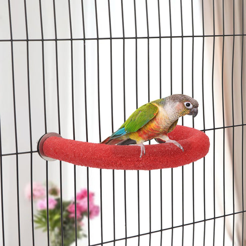 Bird Perches Parrot Cage Perch Rough Surface Perch Stand for Parakeets Budgies Cockatiels Conures Lovebirds (Small (Red)...