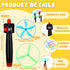 Flying Disc Helicopter Toy Disco Flyers Include 12 String Launchers and 24 Flying Saucer Flying Disc Launcher Toy Flying Toys for Little Teens Out...