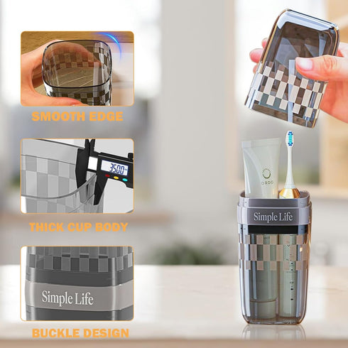 Toothbrush Covers - Travel Toothbrush Case?Electric Toothbrush - Portable Toothbrush Holder with Cover/Toothbrush Cup for Home, Shcool, Vacation a...