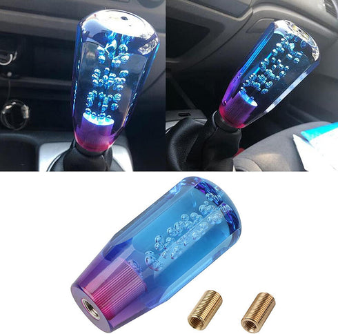 payanwin Universal Car Manual Shift Lever, Crystal Bubble Blue + White Gear Shift Knob ?10CM?...