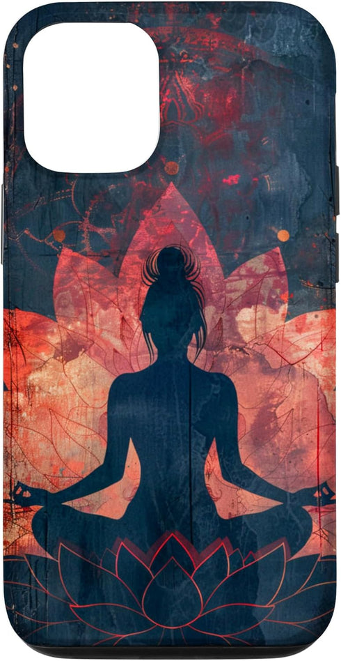 iPhone 13 Pro Lotus flower yoga phone Case...