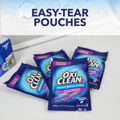 OxiClean Washing Machine Cleaner with Odor Blasters, 4 Count...