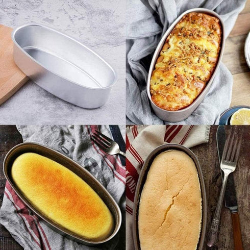 2 pack Pan Bakeware, Non-Stick Pro Loaf Pans, 8in Oval Shape Cake Pan Aluminum Cheese Cake Mold Breads for Home Kitchen, Bakery ?...