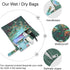 visesunny Fantasy Jellyfish 2Pcs Wet Bag with Zippered Pockets Washable Reusable Roomy Diaper Bag for Travel,Beach,Daycare,Stroller,Diapers,Dirty ...