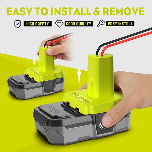 Ecarke Power Wheel Adapter for Ryobi 18V One+ P108 P107 P102 Battery with 2 pcs Wire terminals, Power Connector for Dock Power Connector RC Toy & ...