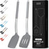 Home Hero Silicone Spatula Set with Ergonomic Handles - Stainless Steel High Heat Resistant Solid & Slotted Turner, BPA Free Non Stick Kitchen Ute...