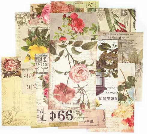 150pcs Scrapbooking Paper,Old Book Page Music Notes Background Material Paper for DIY Decoupage Junk Journal Scrapbooks Supplies...