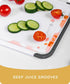 Cutting Boards for Kitchen, Plastic Cutting Board, Dishwasher Safe Cutting Board with Juice Grooves for Meat, Veggies, Fruits, Easy Grip Handle, N...
