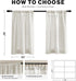 Linen Textured Semi Sheer Kitchen Tiers Curtains 36 Inches Long Small Kitchen Window Curtains Rod Pocket Cafe Curtains Drapes for Bathroom Laundry...