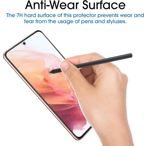 amFilm Screen Protector for Samsung Galaxy S21 5G 6.2 inch (2021), Fingerprint ID Compatible, HD Clear, Scratch Resistant Hybrid, with Easy Instal...