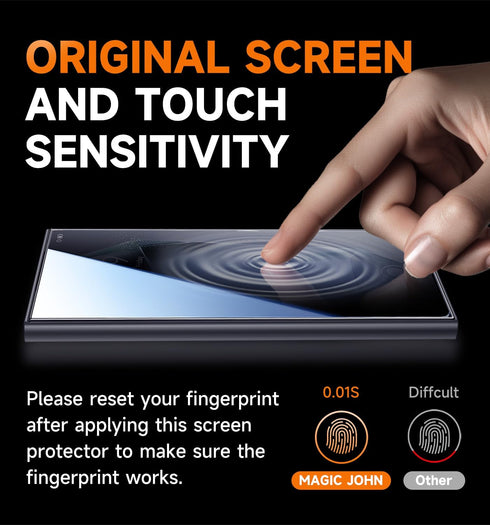 MAGIC JOHN 2 Pack for Samsung Galaxy S24 Ultra Privacy Glass Screen Protector 6.8 inch, Anti-spy Tempered Glass Film, Auto Dust-Elimination Instal...