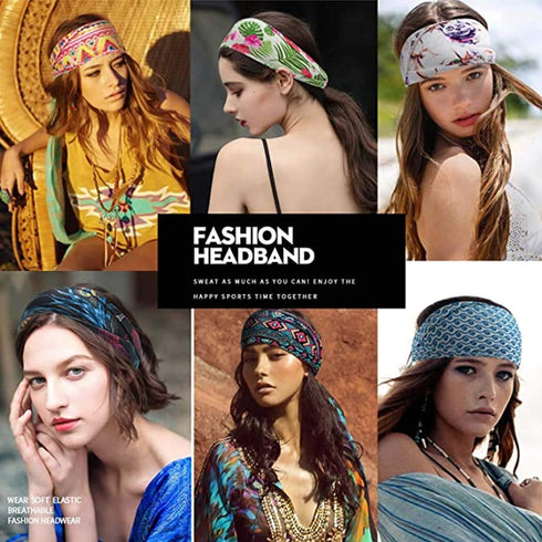 GORTIN Boho Leopard Knoted Turban Headband Stretch Twist Head Wraps Stripe Cloth Head Bands for Women and Girls 3 Pcs (Casual)...
