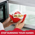 Microwave Bowl Huggers Warmers for Food Microfiber Heat Resistant Food Warmer Set Microwave Safe Handle Hot and Cold Bowls Holder Without Burning ...