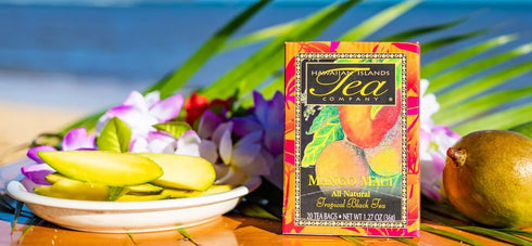 Hawaiian Islands Tea Company Mango Maui Black Tea, All Natural - 20 Teabags (1 Box)...