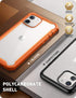 i-Blason Ares Case for iPhone 12, iPhone 12 Pro 6.1 Inch (2020 Release), Dual Layer Rugged Clear Bumper Case with Built-in Screen Protector (Orang...